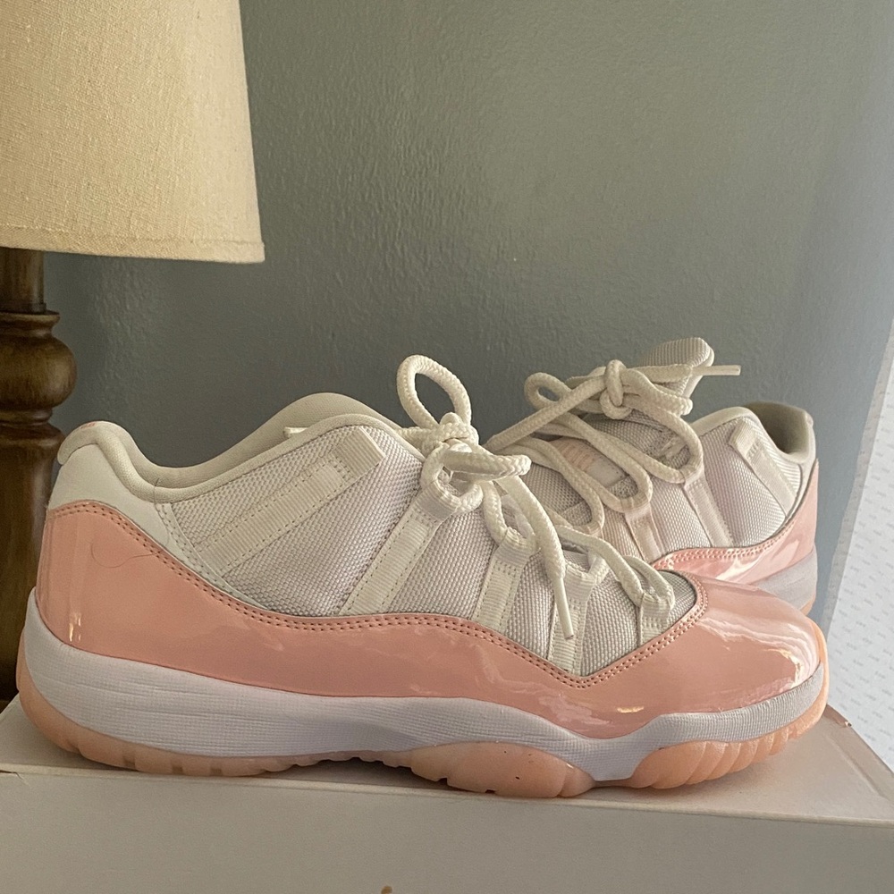 Jordan Women's White and Light Pink Sneakers